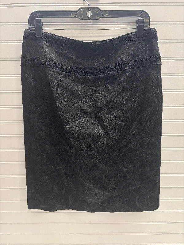 Skirt Midi By Badgley Mischka In Black, Size: 8