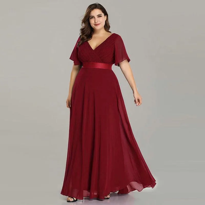 Elegant Chiffon Plus Sizes Bridesmaid Dresses