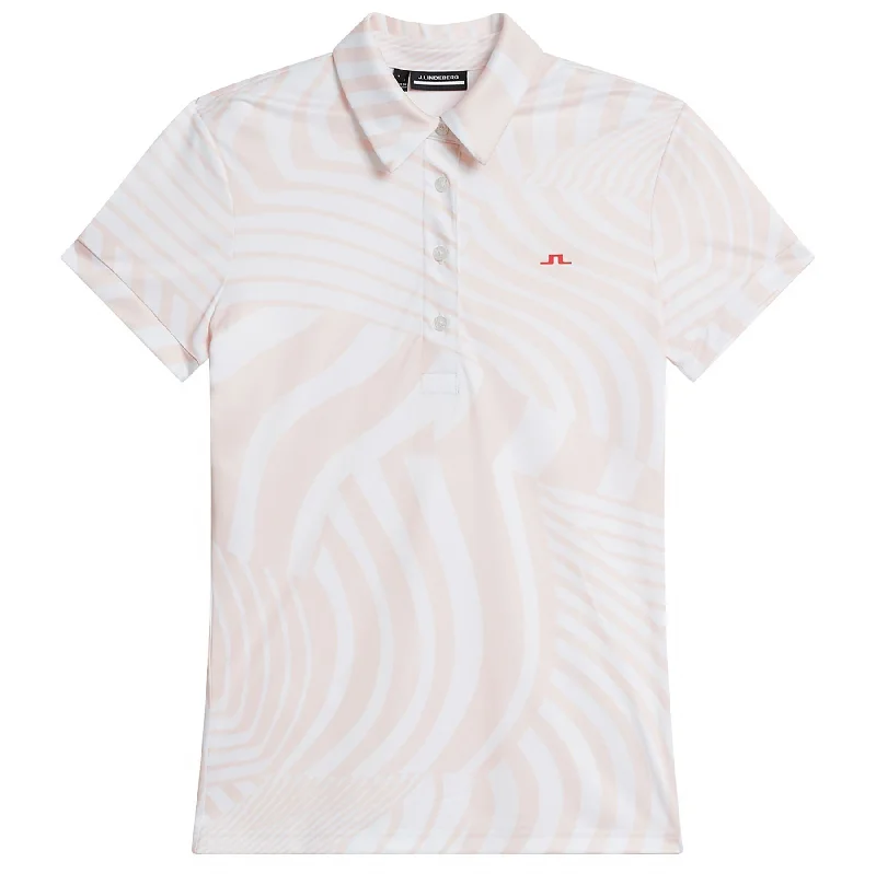 Womens Hailey TX Jersey Print Polo Dazzle Wave Rose - SU24