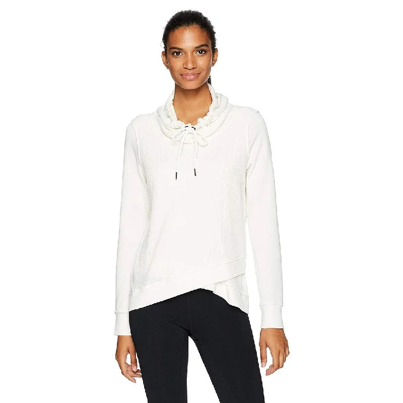 Calvin Klein Women's Performance Cowl Neck Crossover Hem Sweatshirt M