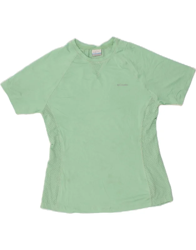 COLUMBIA Womens T-Shirt Top UK 16 Large Green Polyester