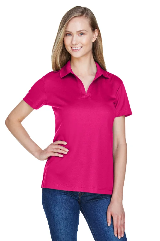 Devon & Jones Womens CrownLux Performance Moisture Wicking Short Sleeve Polo Shirt - Crown Raspberry Pink