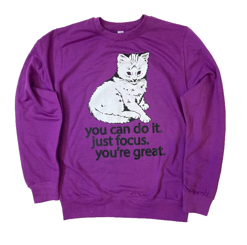 Focus Cat Sweatshirt - Grape Soda