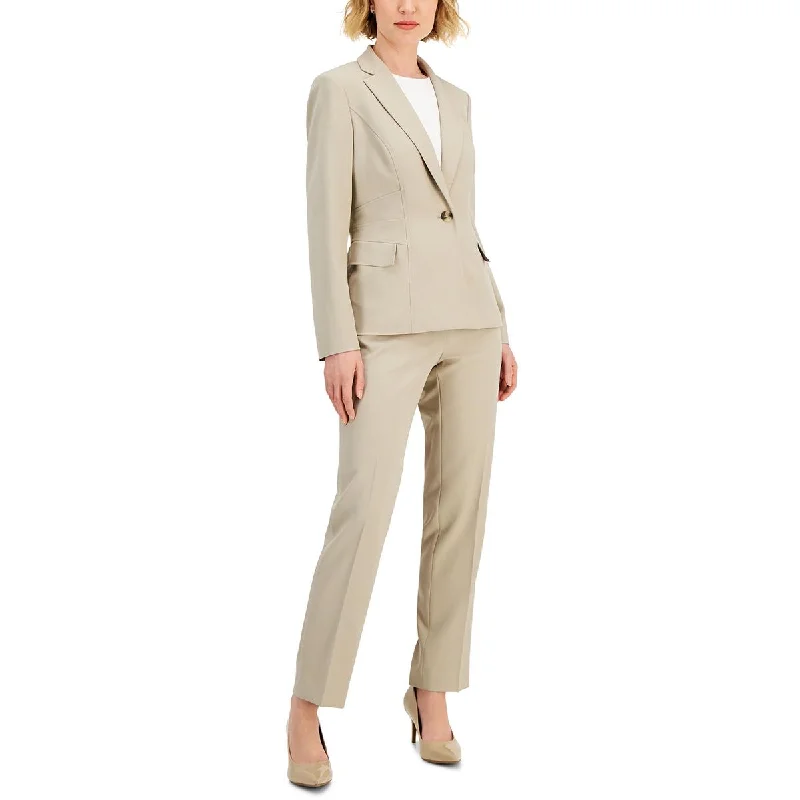 Le Suit Womens Solid  One-Button Blazer