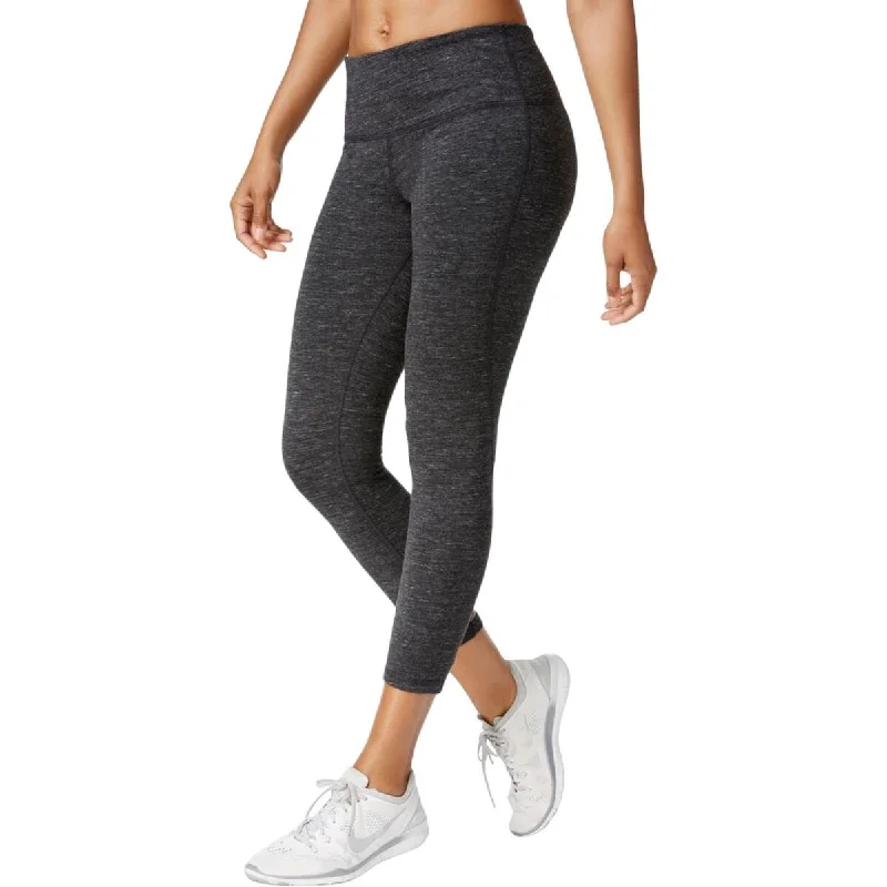 Ideology Women's Heather Cropped Leggings Grey Size Large - L (12 - 14)