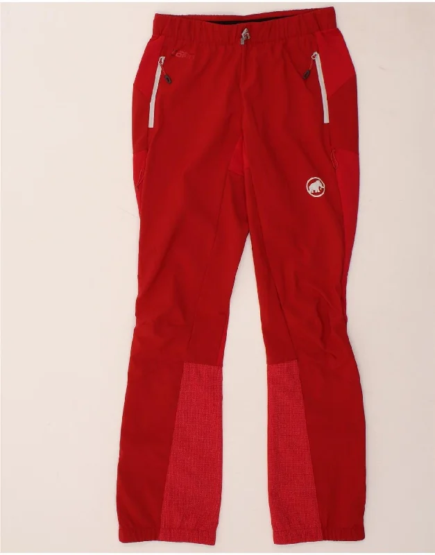 MAMMUT Womens Ski Trousers UK 10 Small Red Polyester