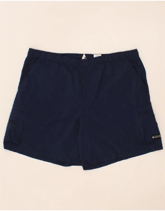 COLUMBIA Womens Sport Shorts UK 12 Medium  Navy Blue Nylon