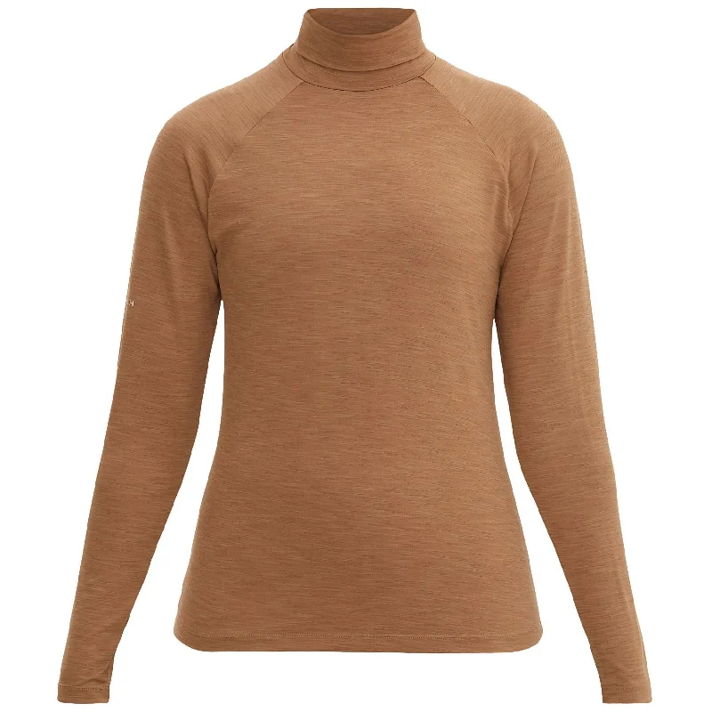 Womens Hailey Regular Fit Turtleneck Long Sleeve Polo Nougat - AW24