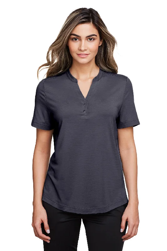 North End Womens Jaq Performance Moisture Wicking Short Sleeve Polo Shirt - Carbon Grey