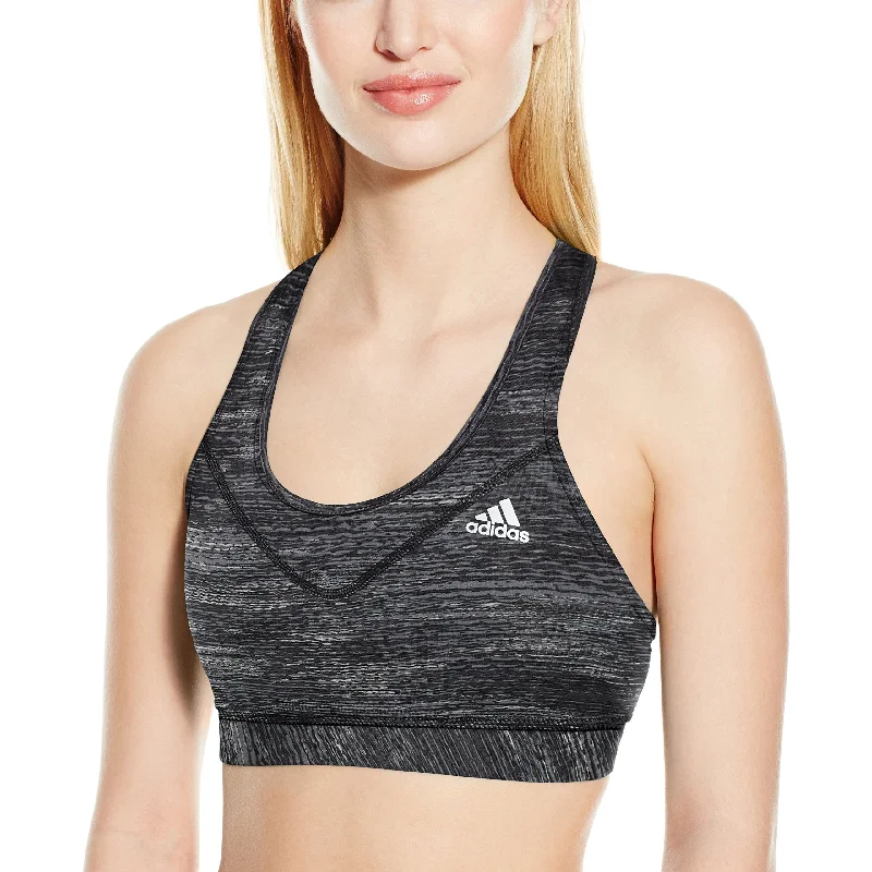 Adidas Women's Techfit Molded Cup Space-Dyed Sports Bra Grey, Small - grey