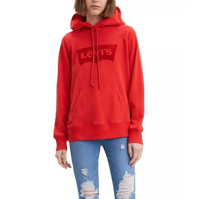 Levi's Women's Graphic Sport Hoodie Red Size Extra Large - X-Large