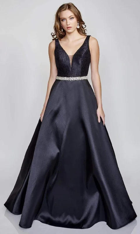 Nina Canacci - 2307 Sleeveless Beaded Waist Gown