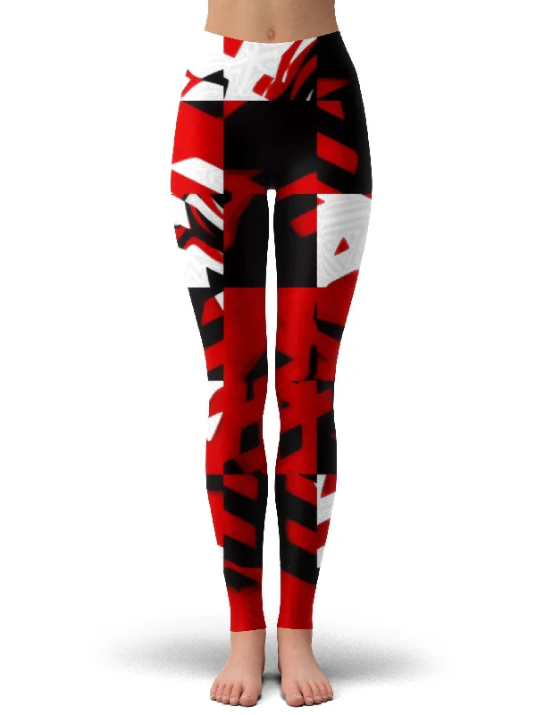 Red Digital Leggings