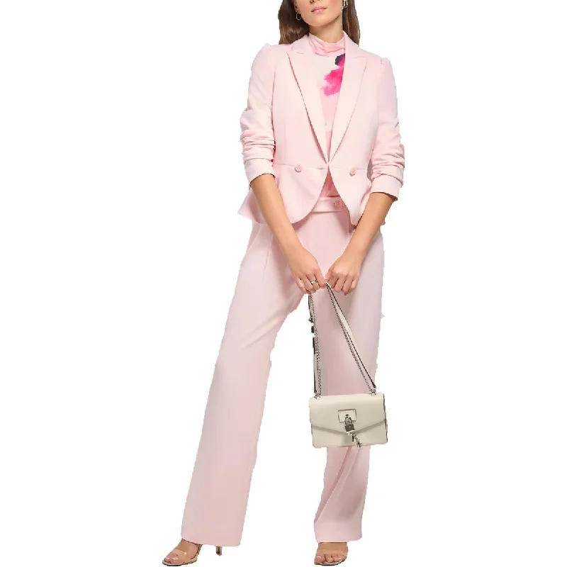 DKNY Womens Puff Sleeve Suit Separates Double-Breasted Blazer