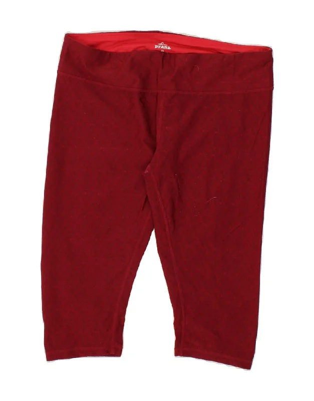 PRANA Womens Bermuda Sport Shorts UK 18 XL  Red Polyester