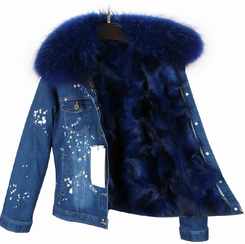 Dark Blue Denim Dark Blue Fur