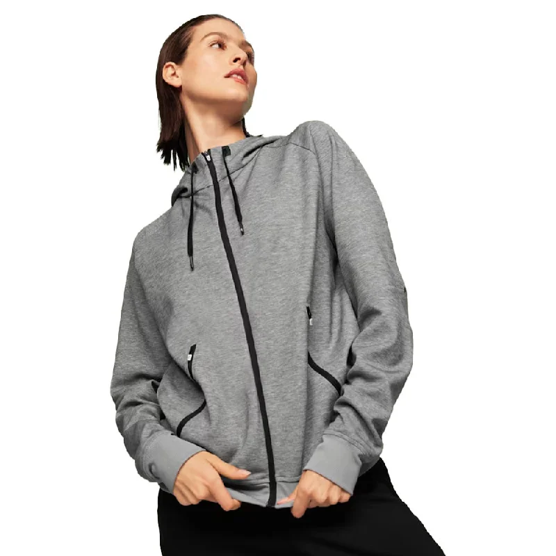 On Womens Zipped Hoodie - Grey