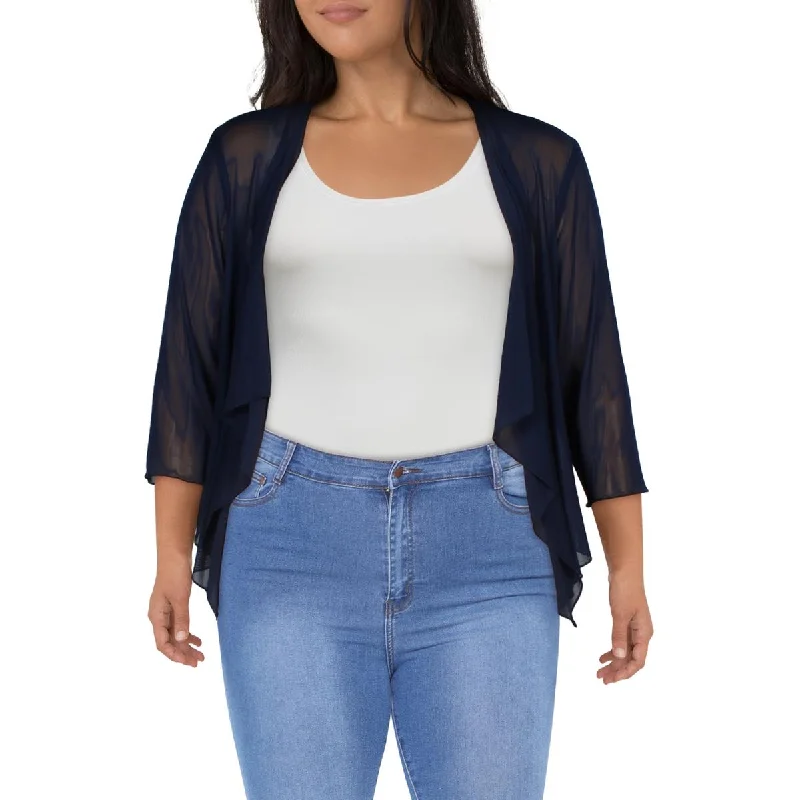 Connected Apparel Womens Knot Front Cardigan Bolero