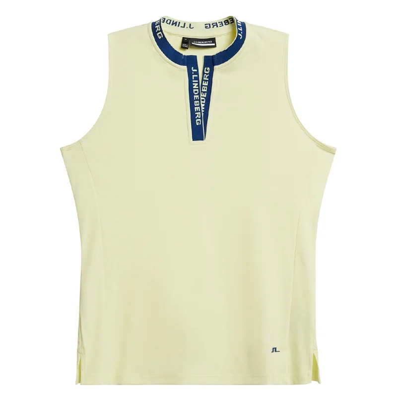 Womens Leya Sleeveless TX Jersey Polo Wax Yellow - SS24