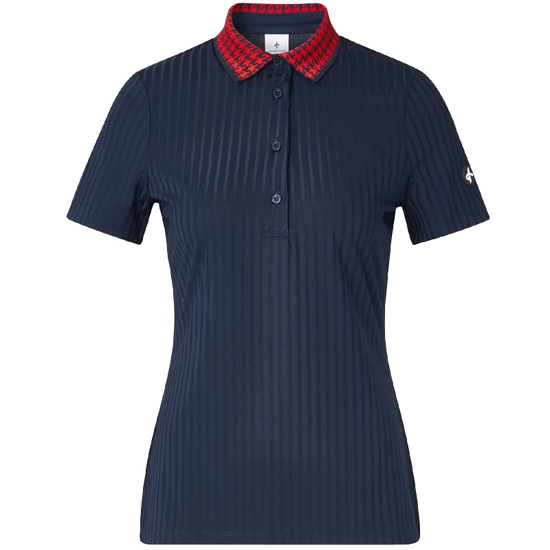 Womens Rib Polo Navy - SU24