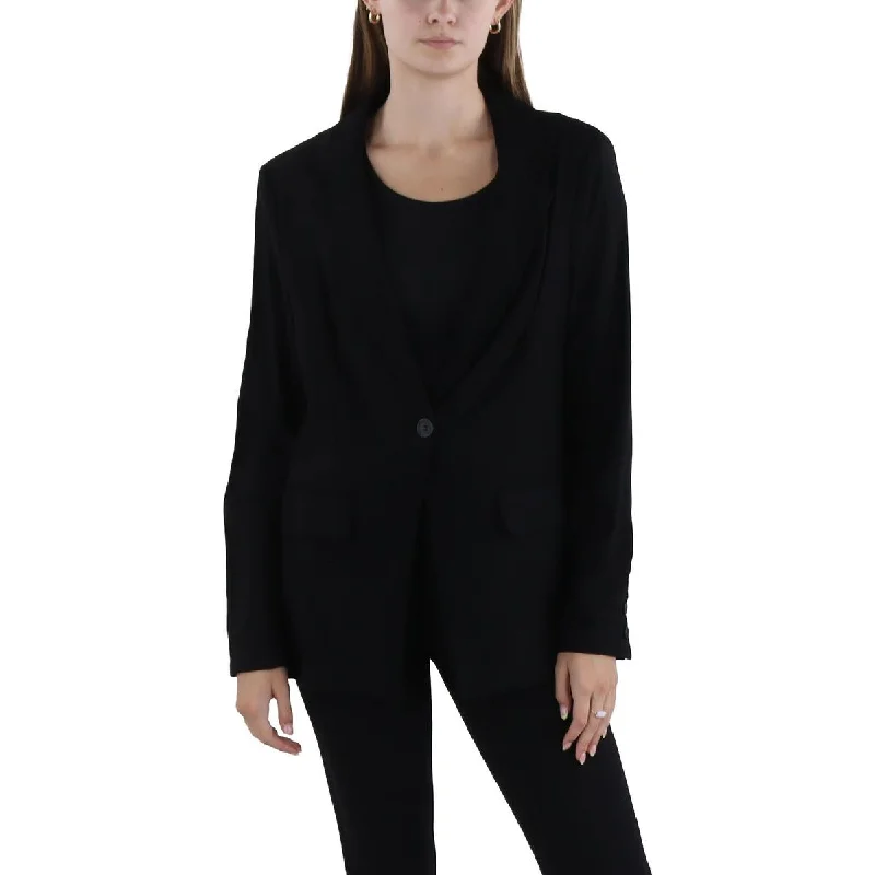 Philosophy Womens Work Wear Office One-Button Blazer