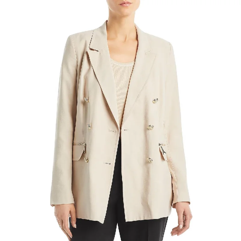 Karl Lagerfeld Paris Womens Sailor Collared Double-Breasted Blazer