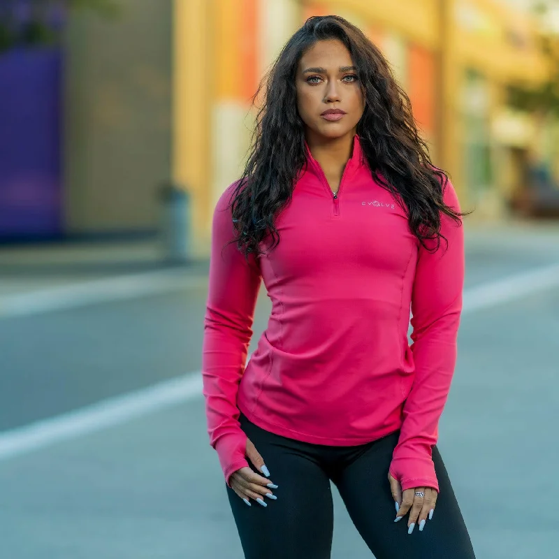 LE Sport LS Polo Shirt - Hot Pink