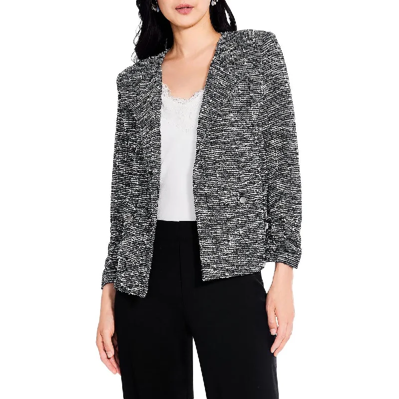 Nic + Zoe Womens Starry Sky Open Front Textured Open-Front Blazer