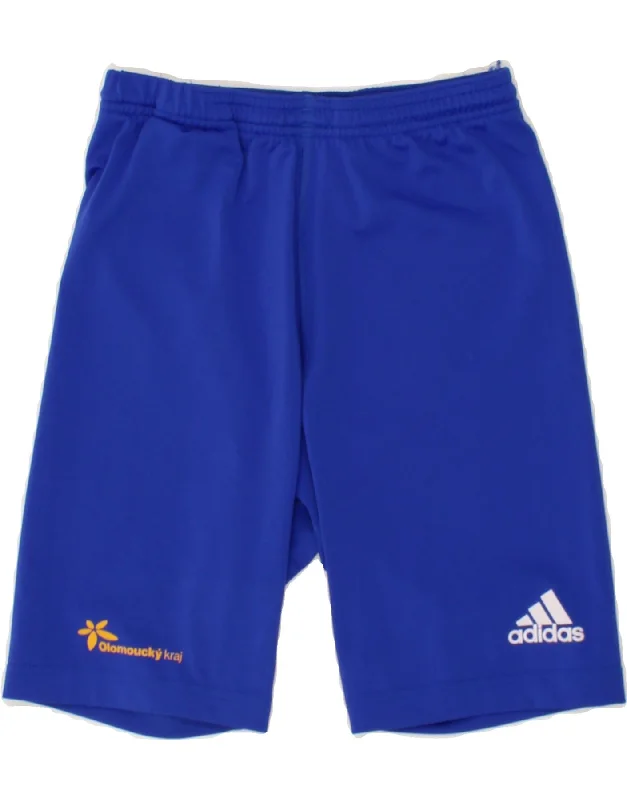 ADIDAS Womens Graphic Sport Shorts Medium Blue Polyester