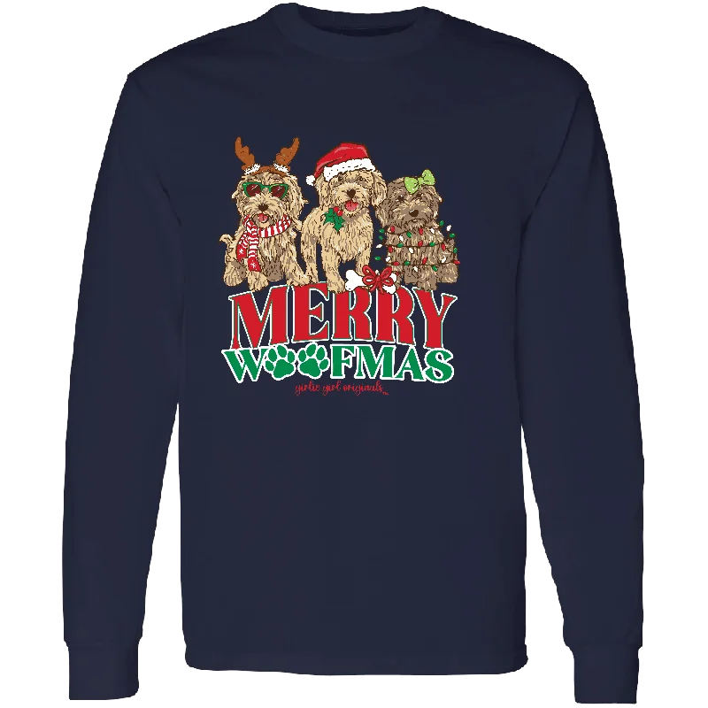 2701 Merry Woofmas LS-Navy