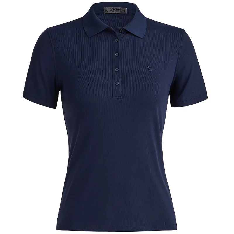 Womens Ribbed Tech Nylon Polo Twilight - 2024