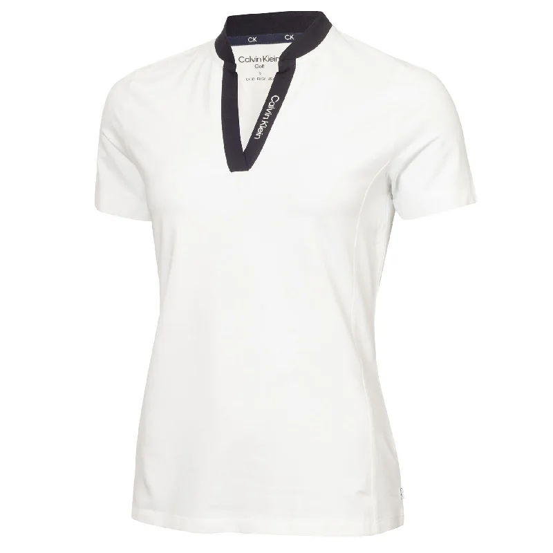 Womens Dayton Cotton Blend Polo White - SS24