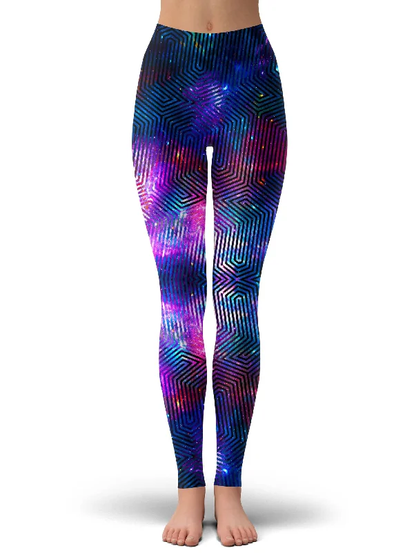 Celestial Finger Print Foil Leggings