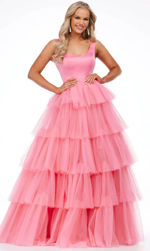 Ashley Lauren - 11187 Sleeveless Tiered Tulle Gown