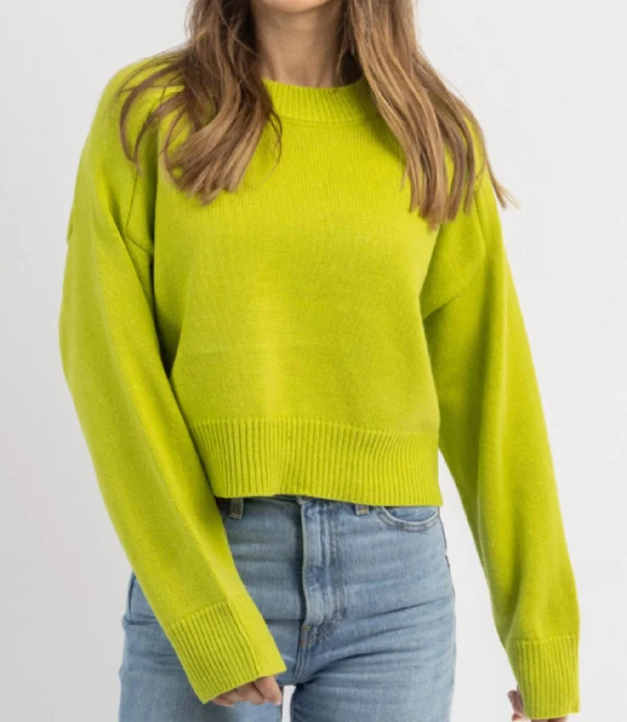 Knit Sweater In Limeade