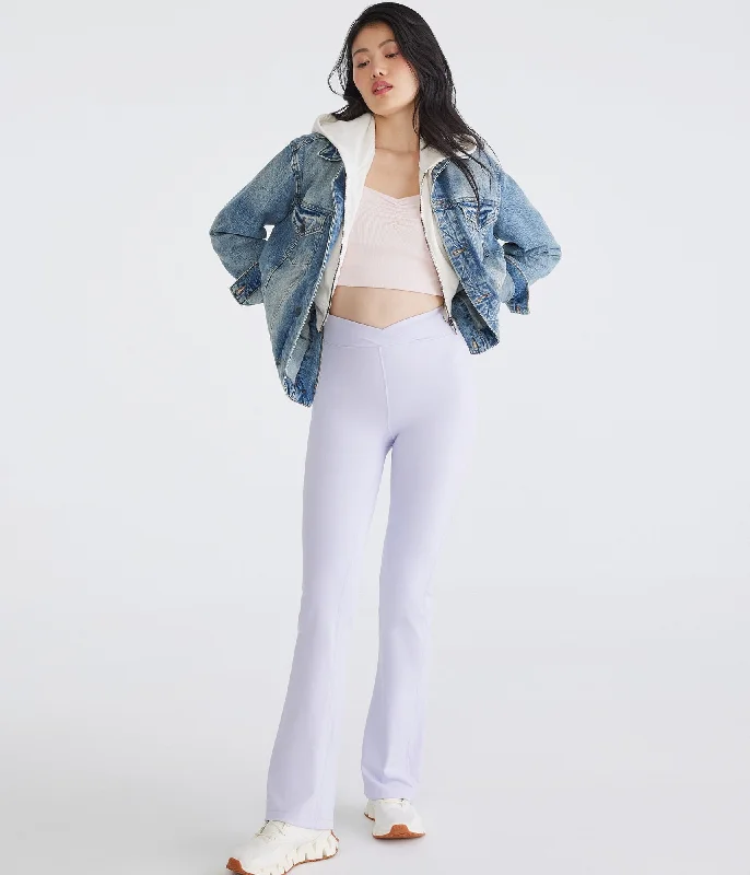 Aeropostale Air Soft Low-Rise Crossover Bootcut Leggings