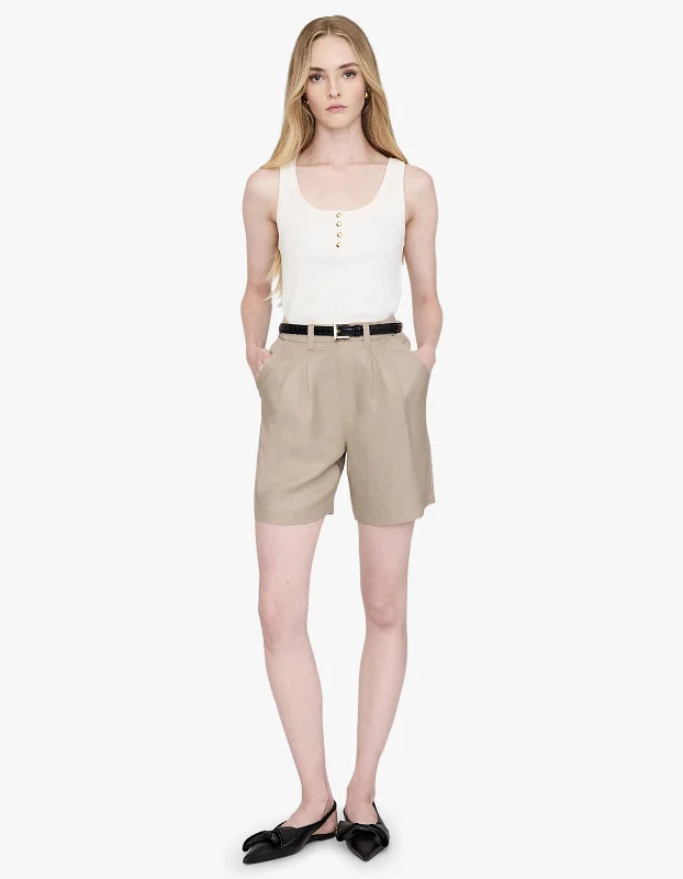 Carrie Short - Oatmeal Linen Blend