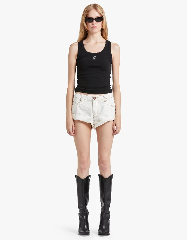 Bandits Low Waist Denim Short - White Beauty