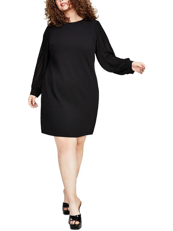 Plus Womens Scuba Crepe Cocktail and Party Dress