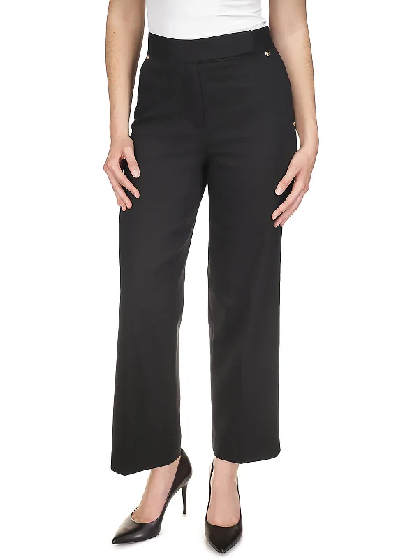 Womens Ankle Casual Straight Leg Pants