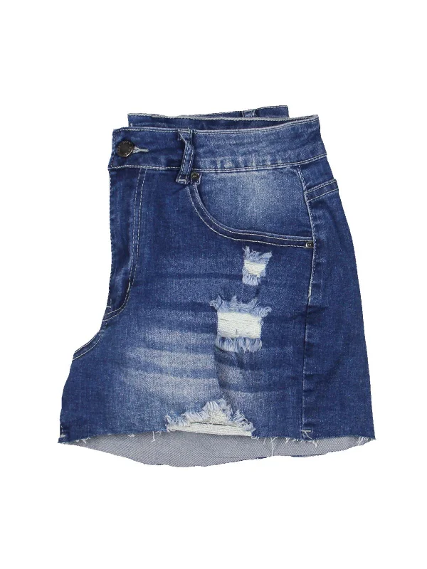 Womens Mini Distressed Denim Shorts