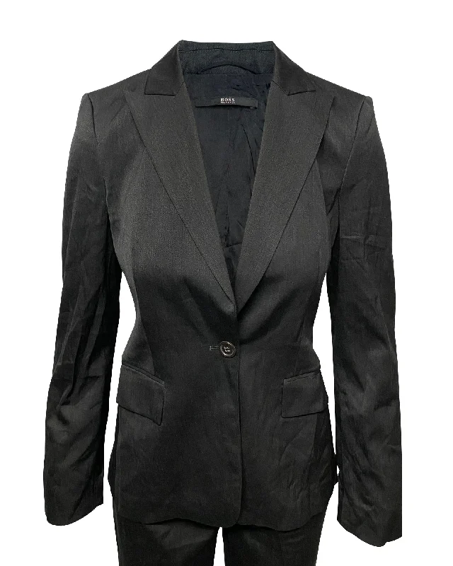 Hugo Boss Blazer Jacket in Black Wool