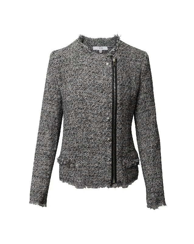 Iro Carlota Jacket in Grey Cotton Tweed