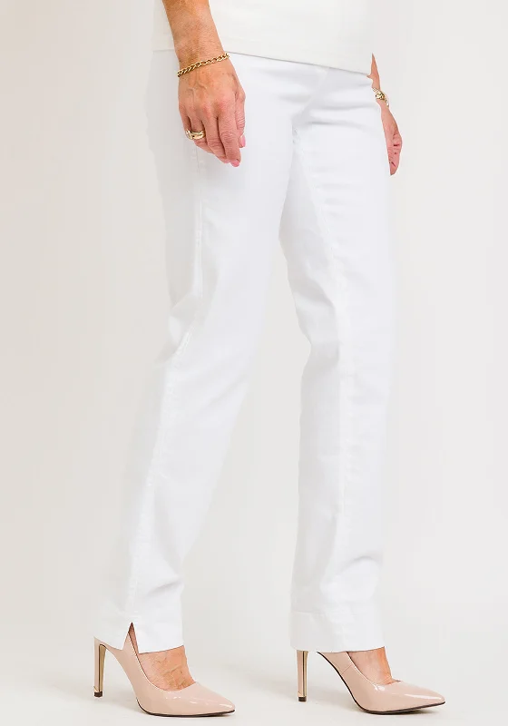 Robell Marie Full Length Jeans, White