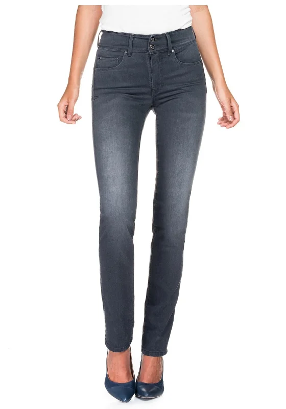 Salsa Secret Push In Straight Leg Jeans, Grey