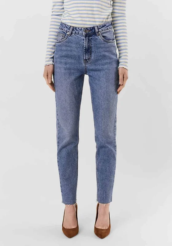 Vero Moda Brenda High Rise Straight Leg Jeans, Light Blue Denim