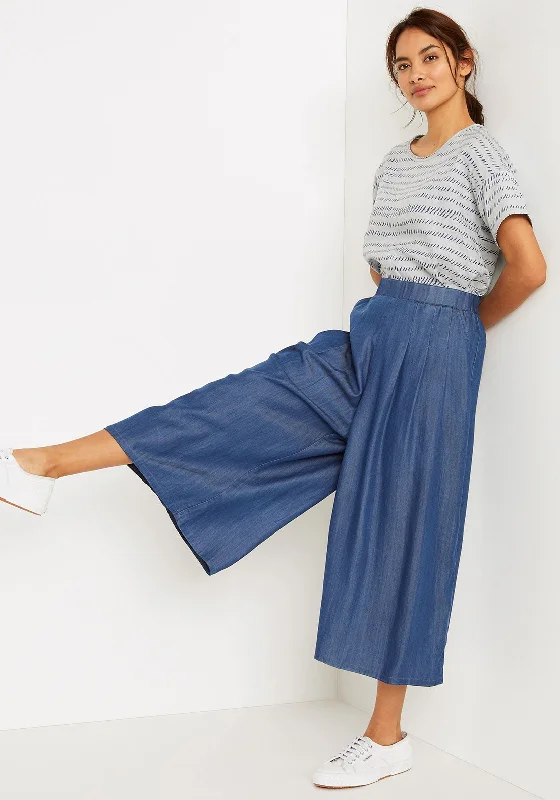 White Stuff Elsa Denim Culotte Trousers, Blue