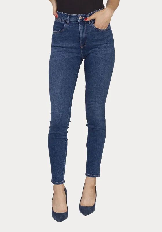 Wrangler Skinny 630 High Rise Jeans, Mid Indigo