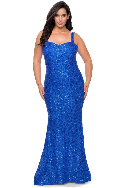 La Femme - 28798 Rhinestone Embellished Sweetheart Simple Prom Dress