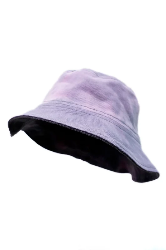 PURPLE TIE DYE BUCKET HAT